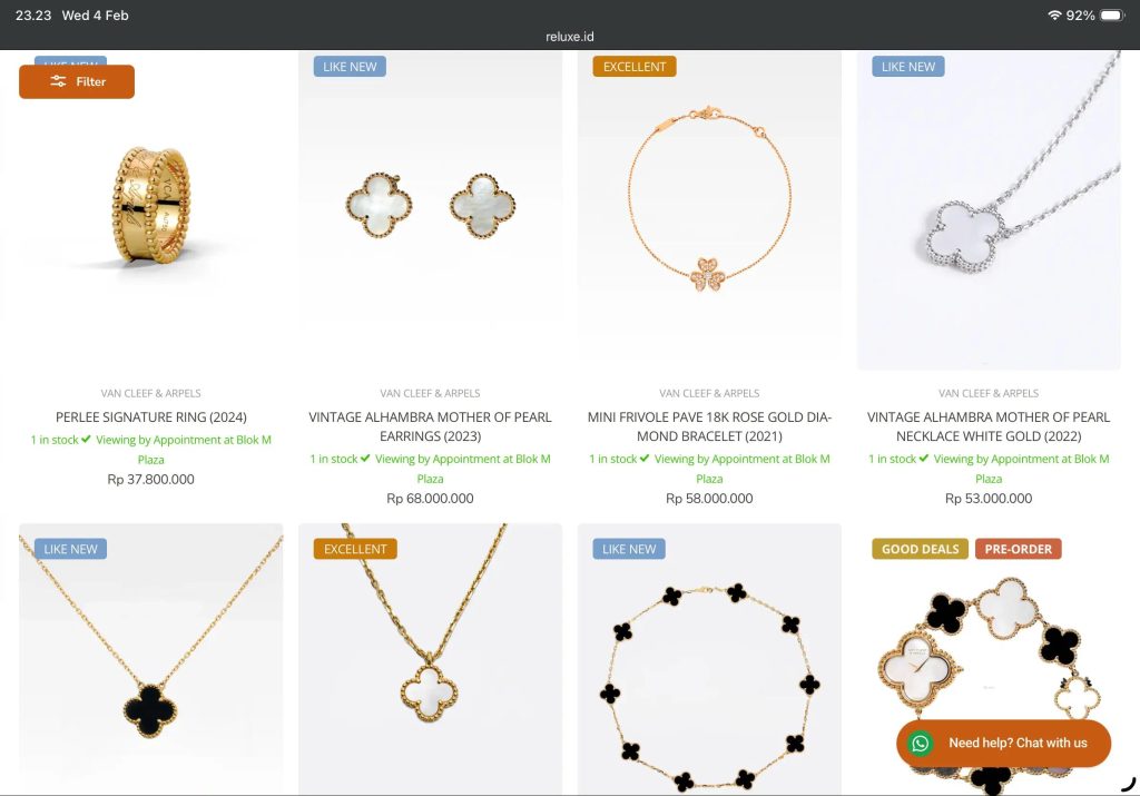 Koleksi Van Cleef & Arpels di ReLuxe.id